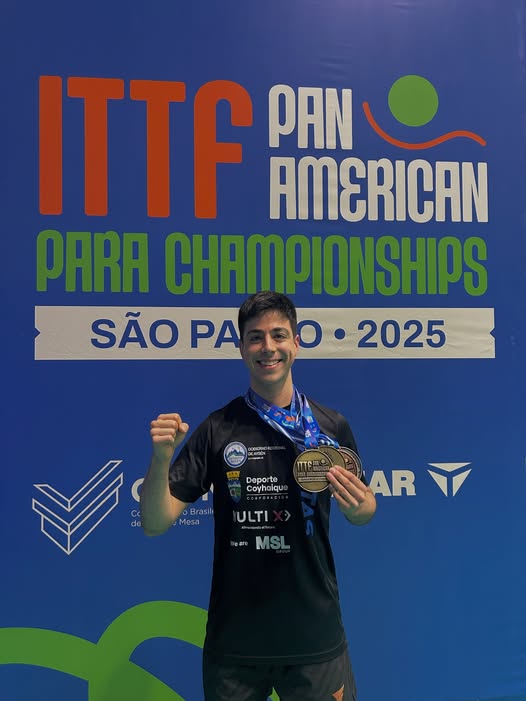 Triple medallista Parapanamericano: el coyhaiquino Manuel Echaveguren brilla en Sao Paulo-Brasil
