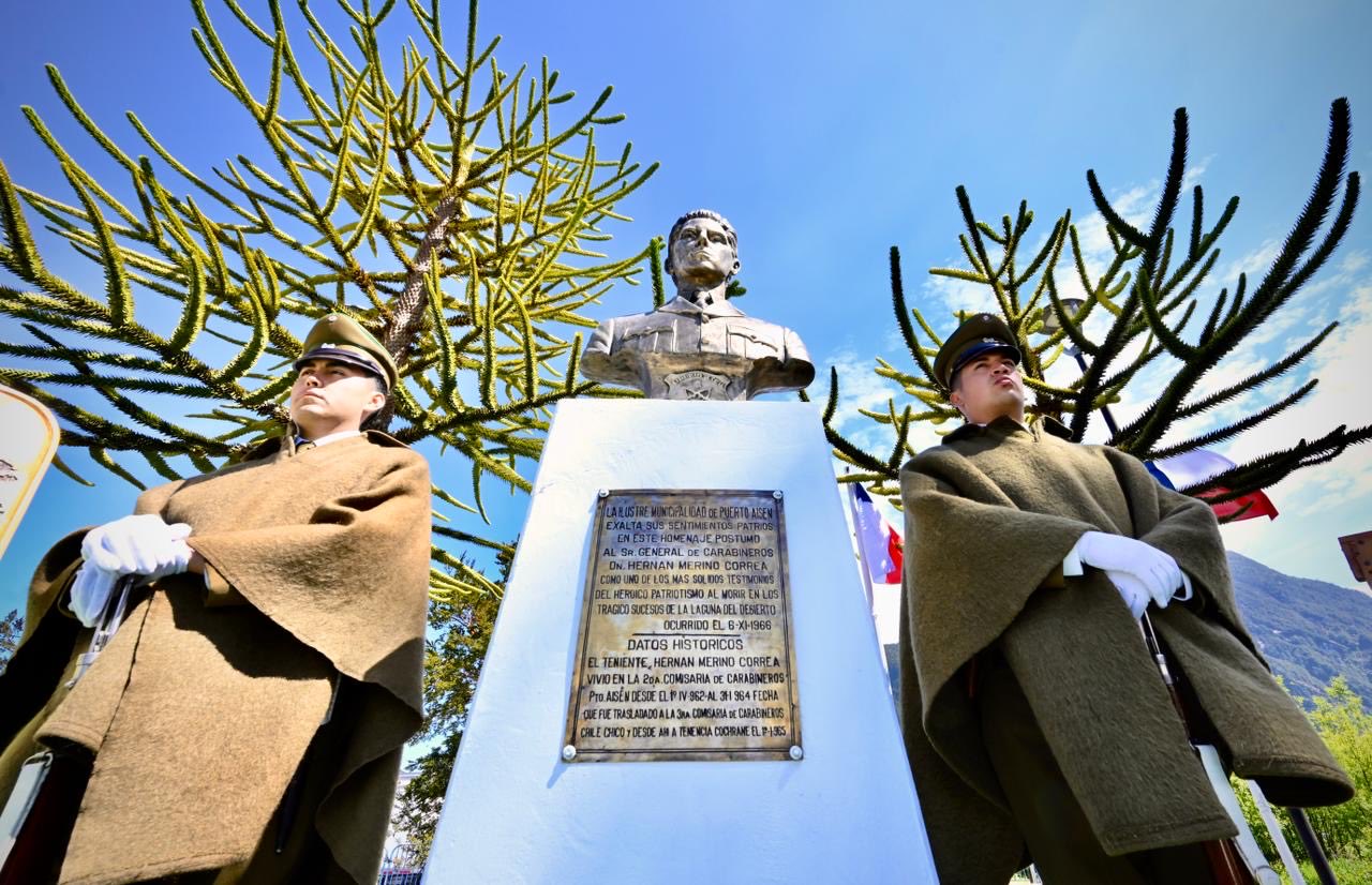 Carabineros Conmemora 60 Años del fallecimiento del Teniente Hernán Merino Correa y General Director Inaugura Museo Histórico en Puerto Aysén