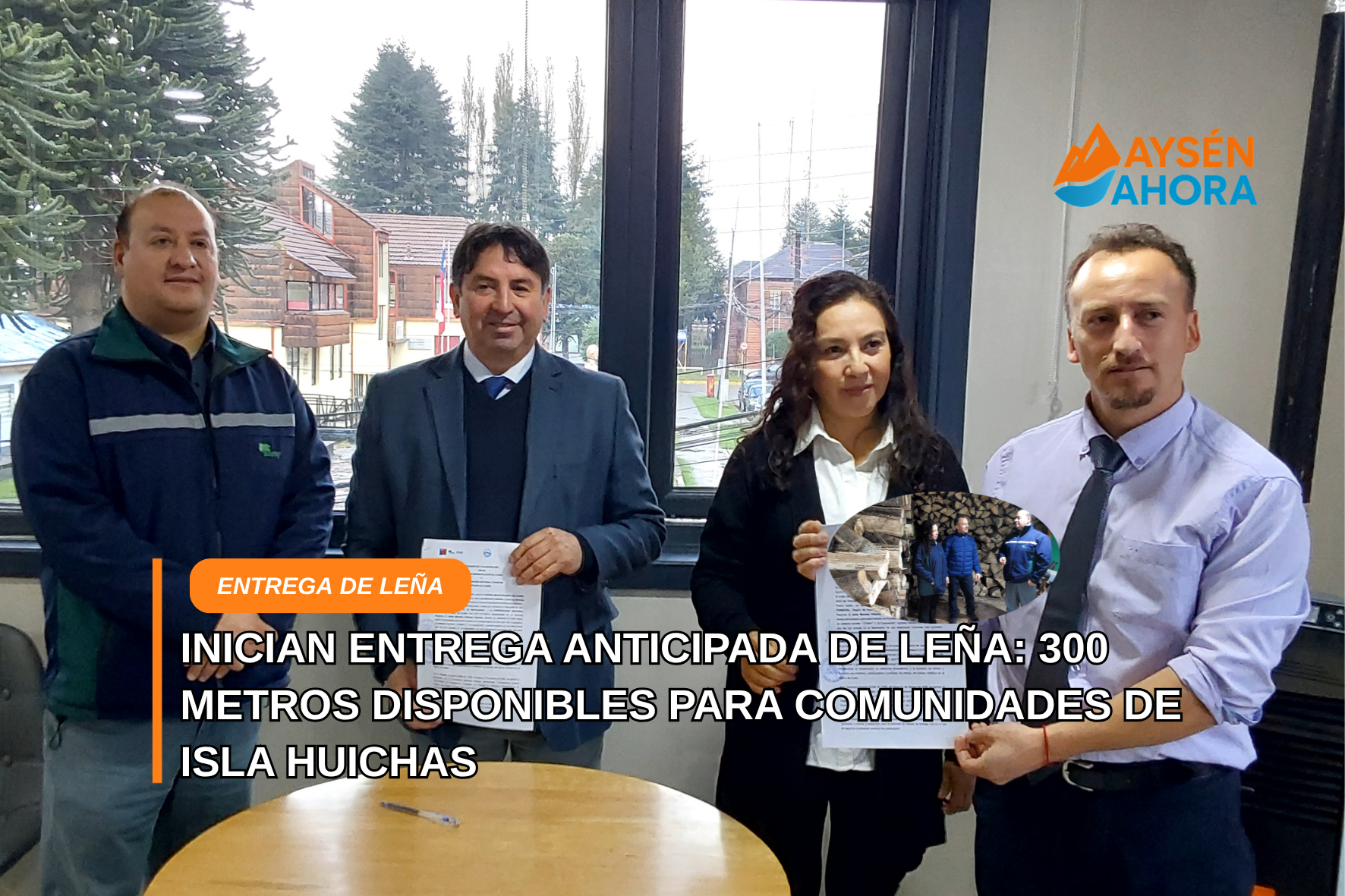 Inician entrega anticipada de leña: 300 metros disponibles para comunidades de Isla Huichas 