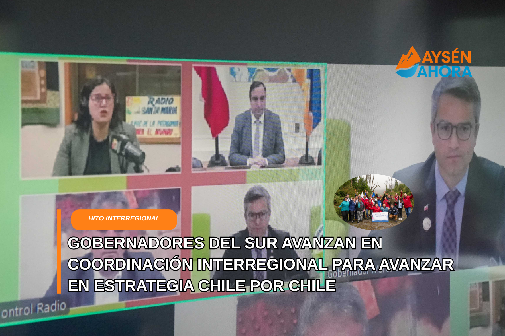 Gobernadores del sur avanzan en coordinación interregional para avanzar en estrategia Chile por Chile