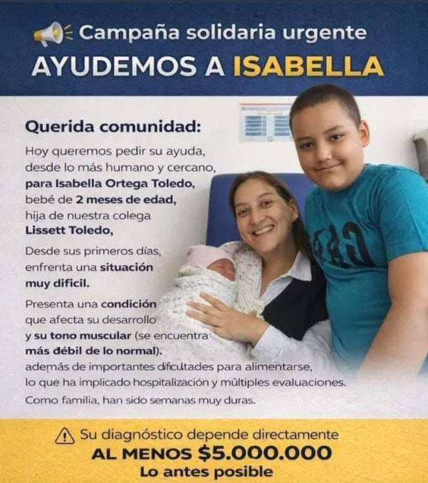 Familia de Villa Mañihuales solicita apoyo para exámenes médicos de lactante con sospecha de síndrome poco frecuente