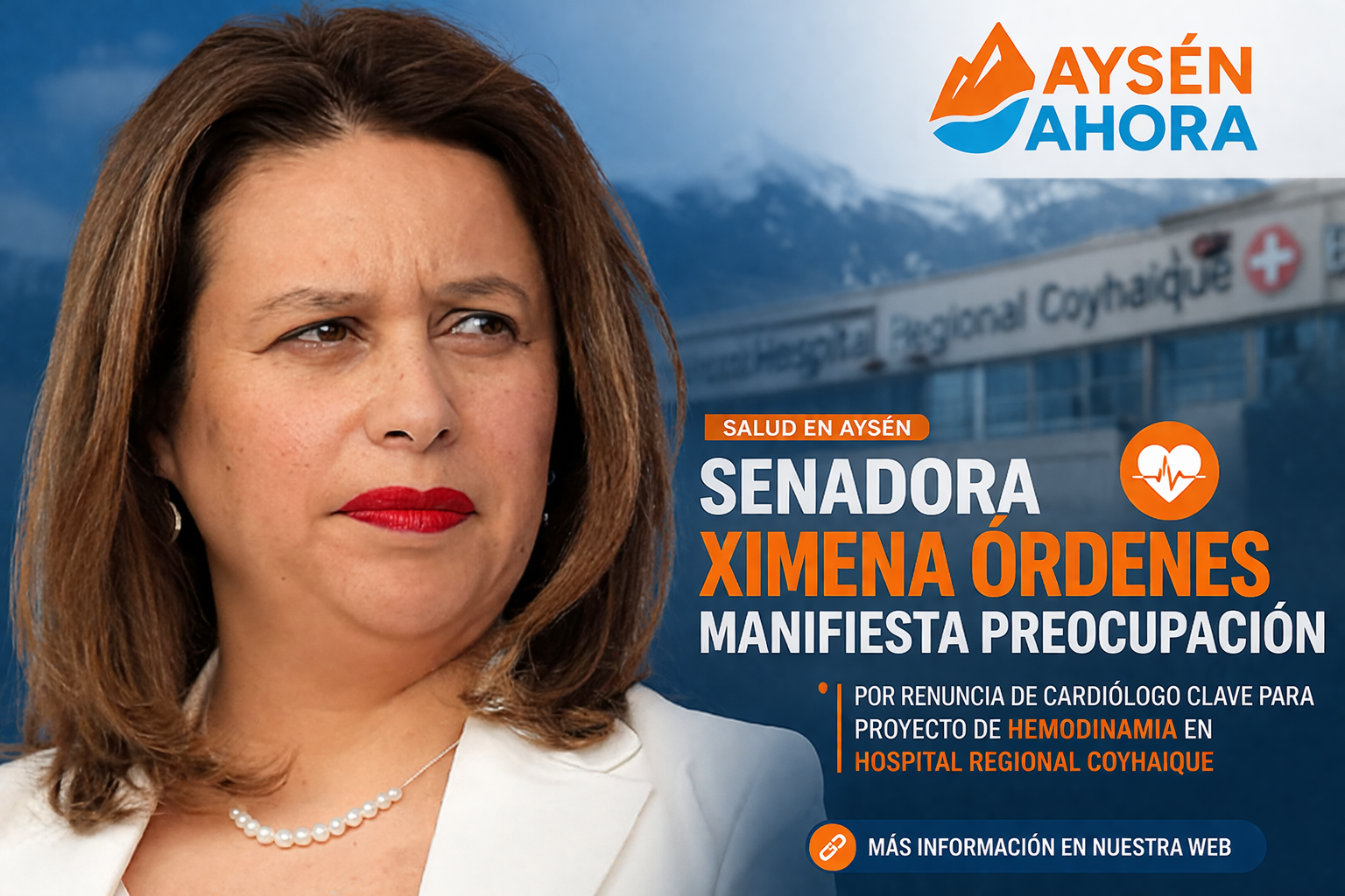 Senadora Ximena Órdenes manifiesta preocupación por renuncia de cardiólogo clave para proyecto de Hemodinamia en Coyhaique
