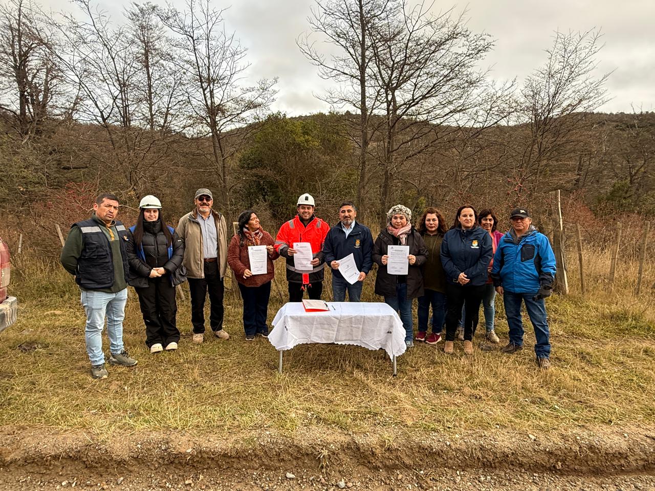 Desde Mallín Grande se dio el vamos a la construcción de cinco nuevos portales de acceso para la comuna de Chile Chico