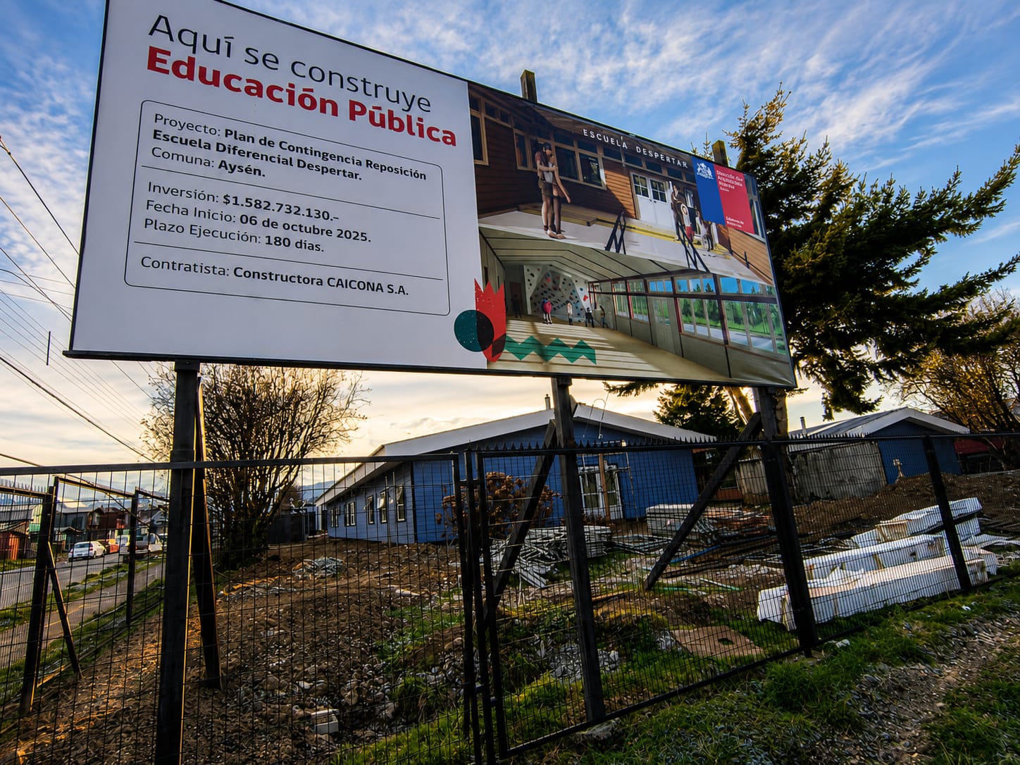 ESCUELA DESPERTAR SIGUE ESPERANDO EL TRASLADO A SU RECINTO DE CONTINGENCIA MIENTRAS AVANZA LA REPOSICIÓN DEFINITIVA
