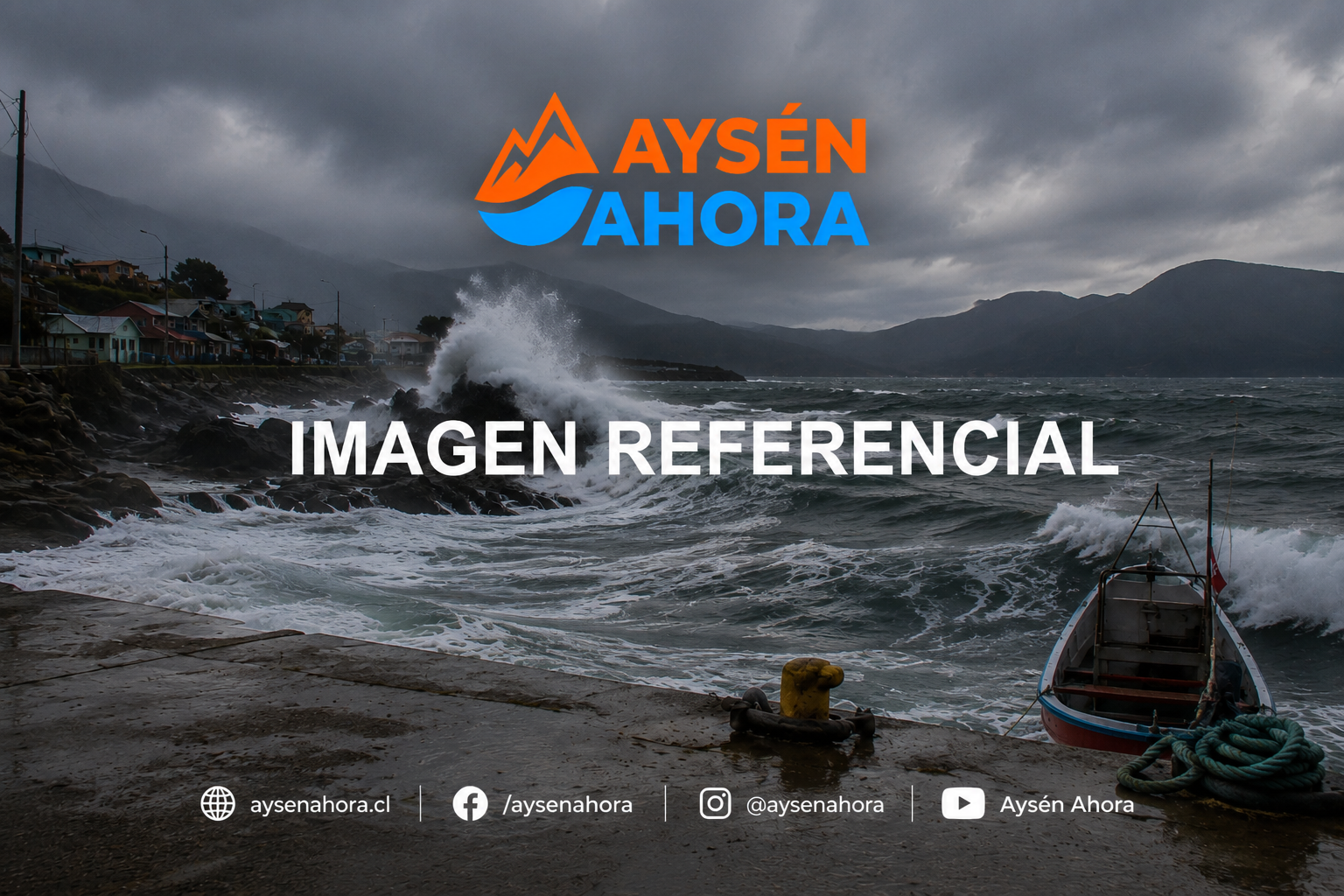 Capitanía de Puerto de Melinka emite aviso de temporal para aguas interiores y zona oceánica de Aysén