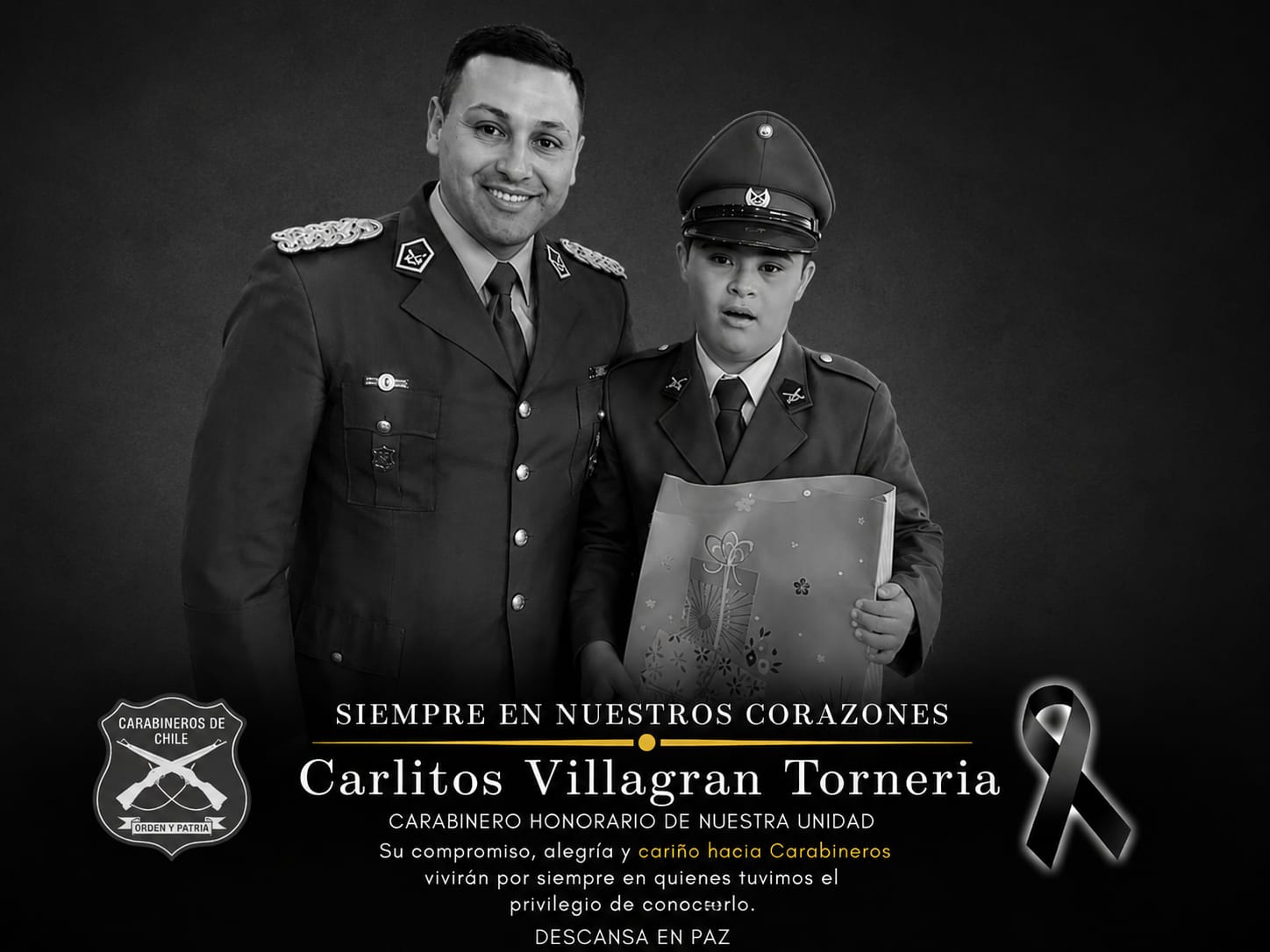Primera Comisaría Coyhaique despide con profundo pesar a su querido Carabinero Honorario “Carlitos”
