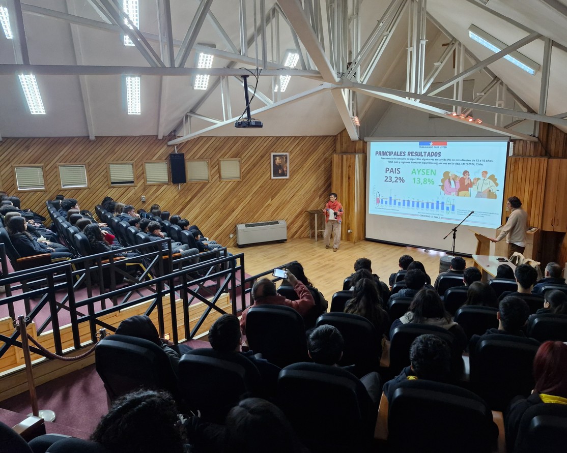 Encuesta mundial de tabaco en jóvenes presenta preocupante consumo de cigarrillos electrónicos en jóvenes ayseninos