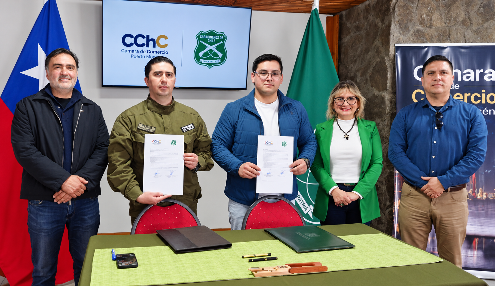 Carabineros y Cámara de Comercio de Puerto Aysén firman acuerdo de colaboración para fortalecer la seguridad del sector comercial